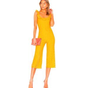 LOVERS + FRIENDS Gates Yellow Lace Jumper, Size XS